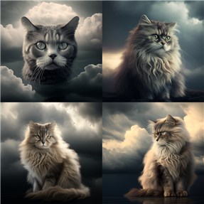 cat, cloudy