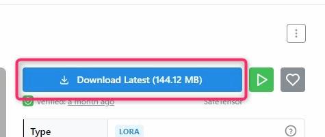 CIVITAIでLoRaファイルのダウンロード方法